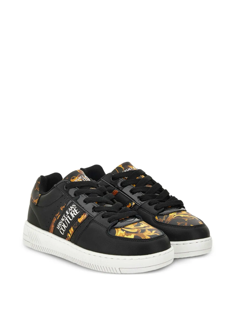 Versace Jeans Couture baroque-print trainers - Zwart