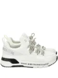 Versace Jeans Couture mesh-panel lace-up trainers - White