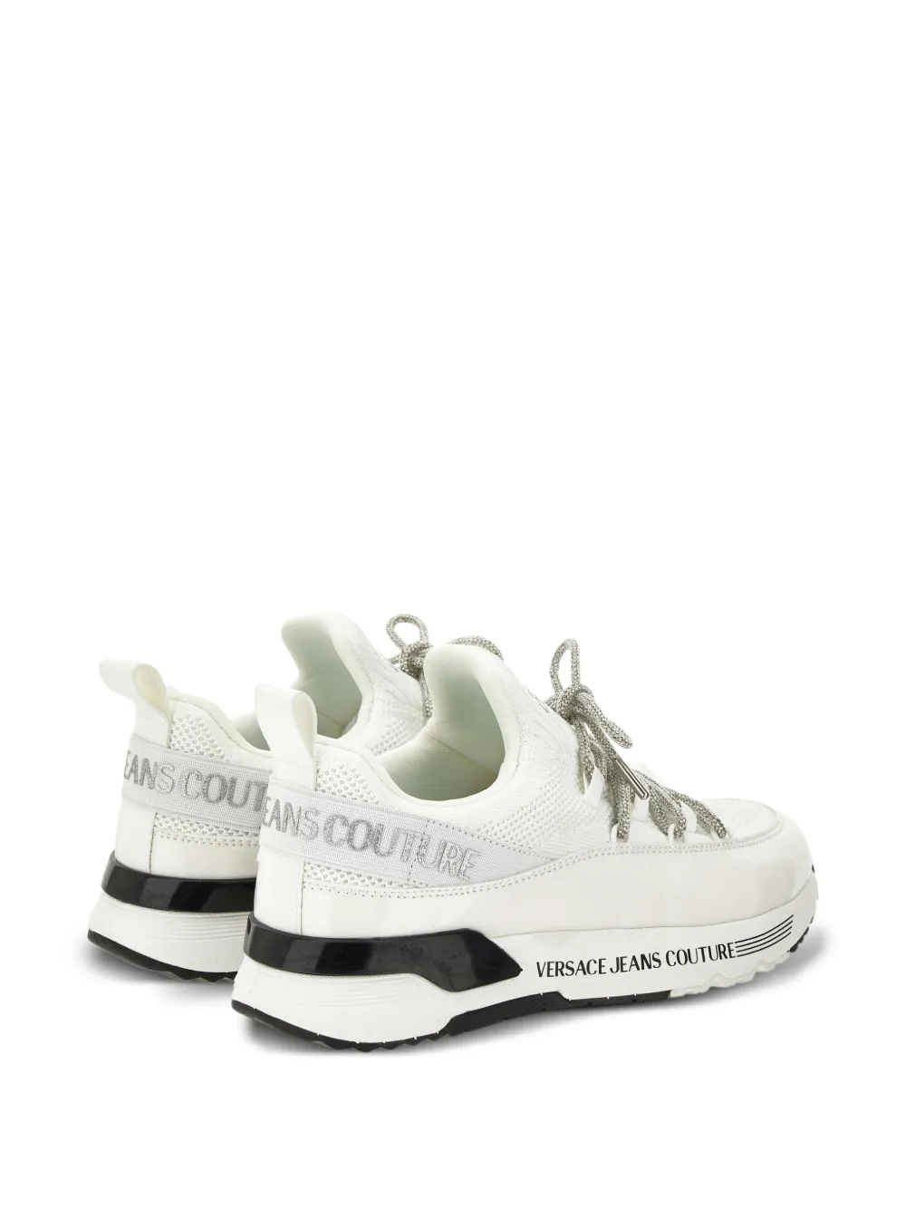Versace Jeans Couture mesh-panel lace-up trainers White