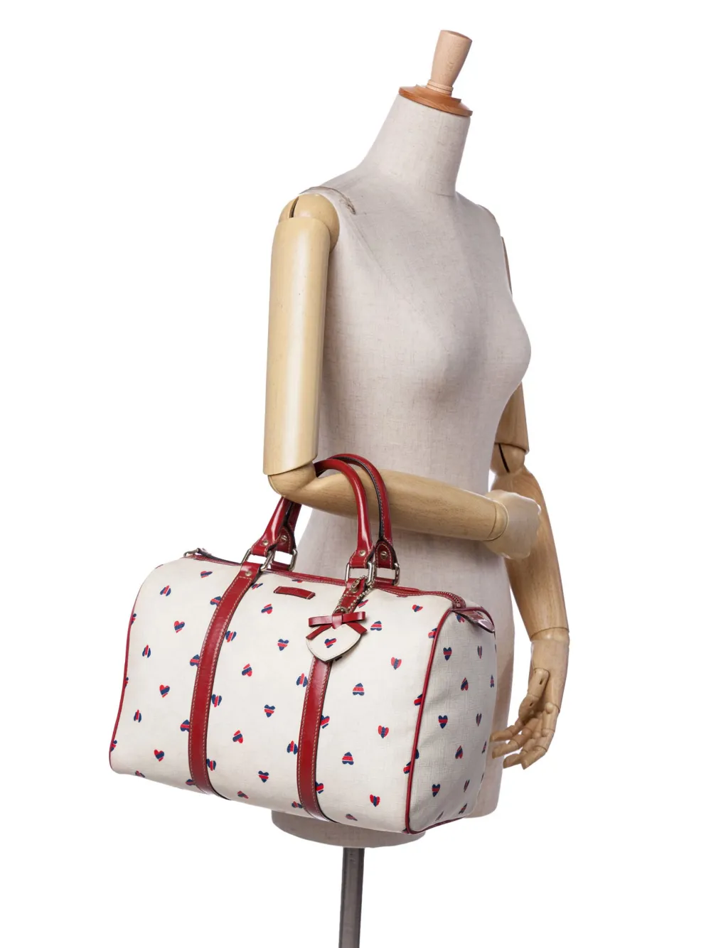 Gucci Pre-Owned 2016-2024 Medium GG Supreme Hearts Joy boston bag | Pre-Owned | Image 2