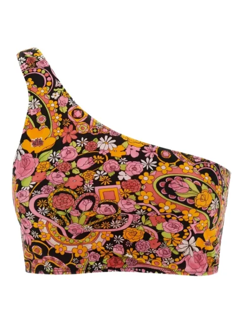 La DoubleJ floral-pattern bikini top