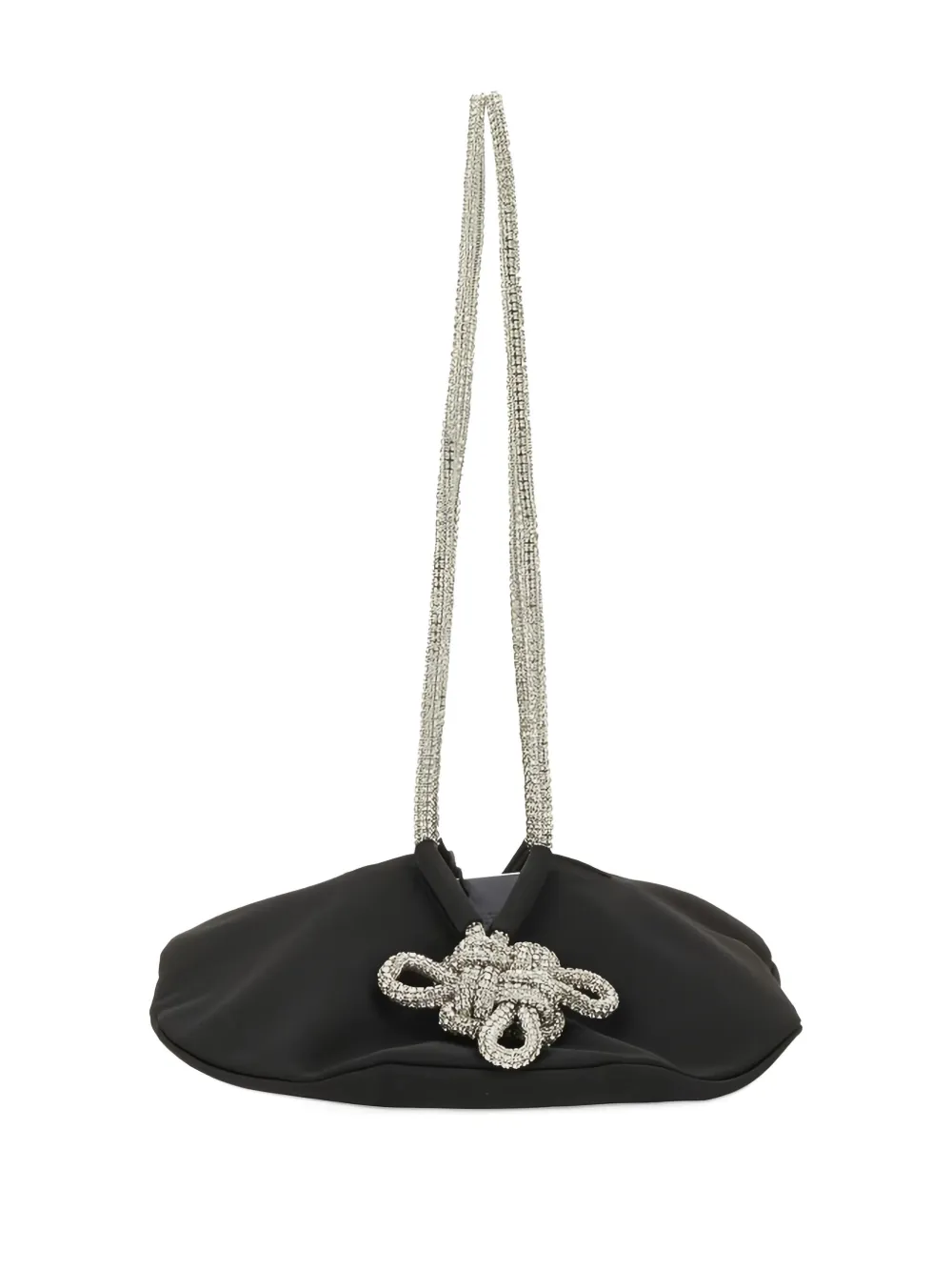 Kara Ufo crystal-embellished satin shoulder bag Zwart