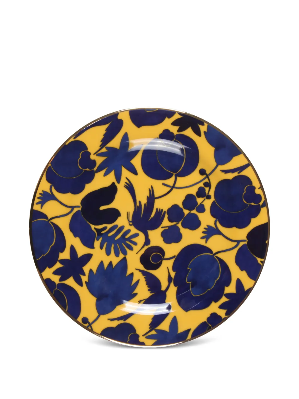 La DoubleJ floral-print plate - Giallo