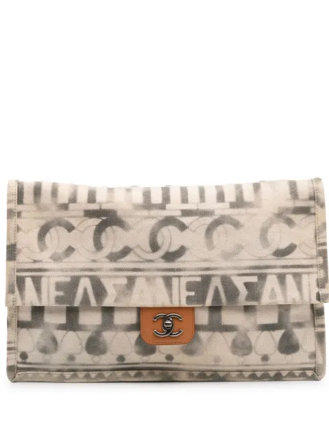 CHANEL Pre-Owned bolsa de mano Iliad Flap de lona 2017-2018
