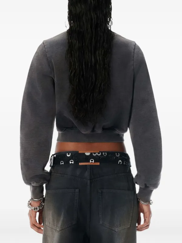 Alexander Wang snap-buttons crew-neck Sweatshirt | Black | FARFETCH
