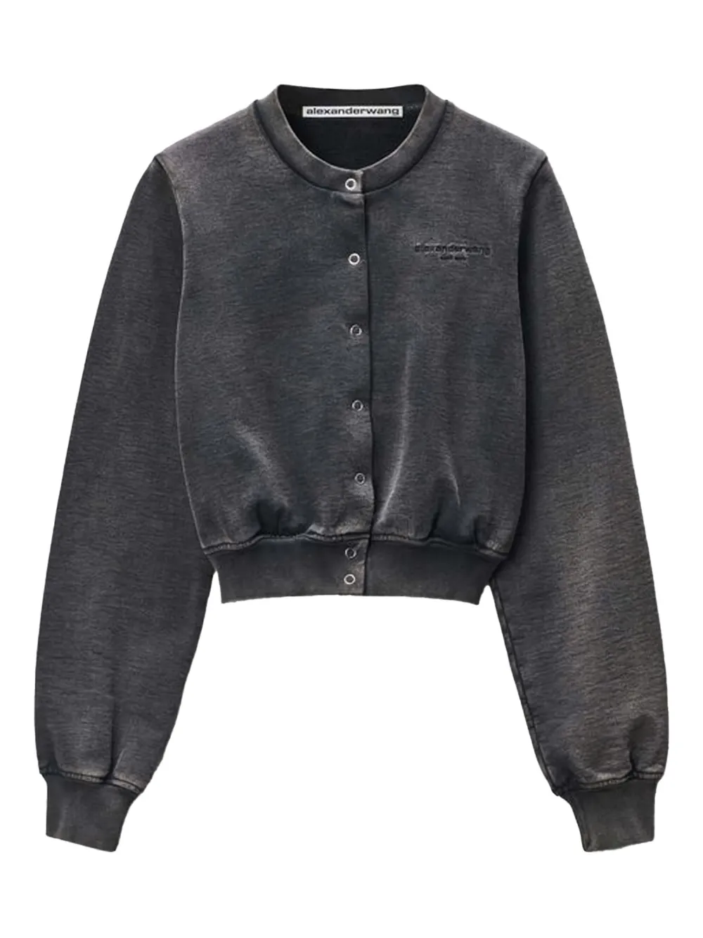 Alexander Wang Sweater met drukknopen en ronde hals Zwart