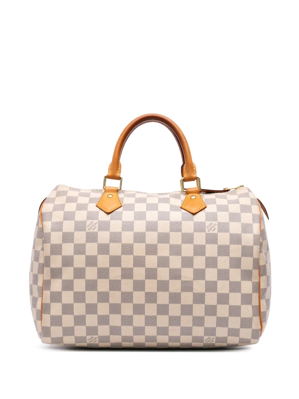 Louis Vuitton Pre-Owned 2015 ダミエ アズール スピーディ 30 ボストンバッグ - ホワイト Louis Vuitton Pre-Owned 2015 ダミエ アズール スピーディ 30 ボストンバッグ - ホワイト