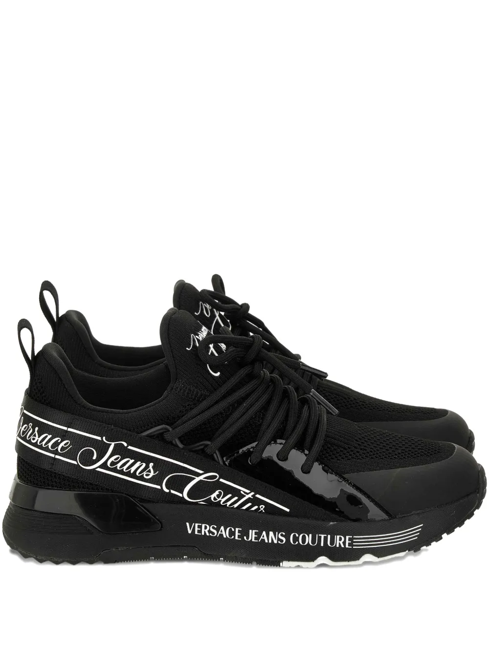 Versace Jeans Couture logo-detail lace-up sneakers Black