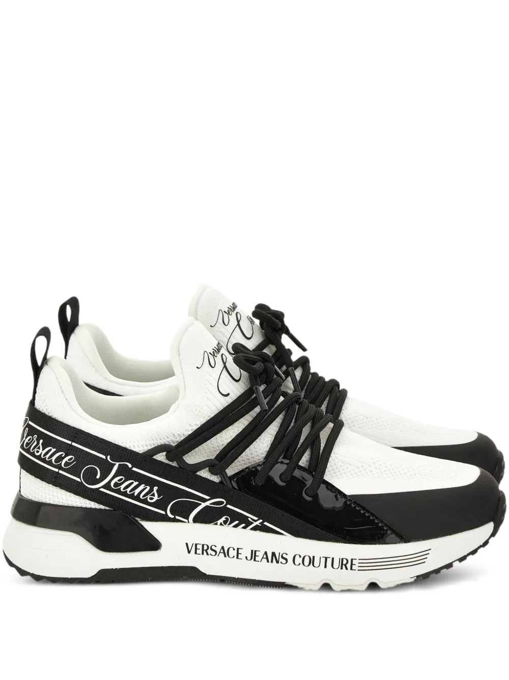 Versace Jeans Couture lace-up logo trainers White