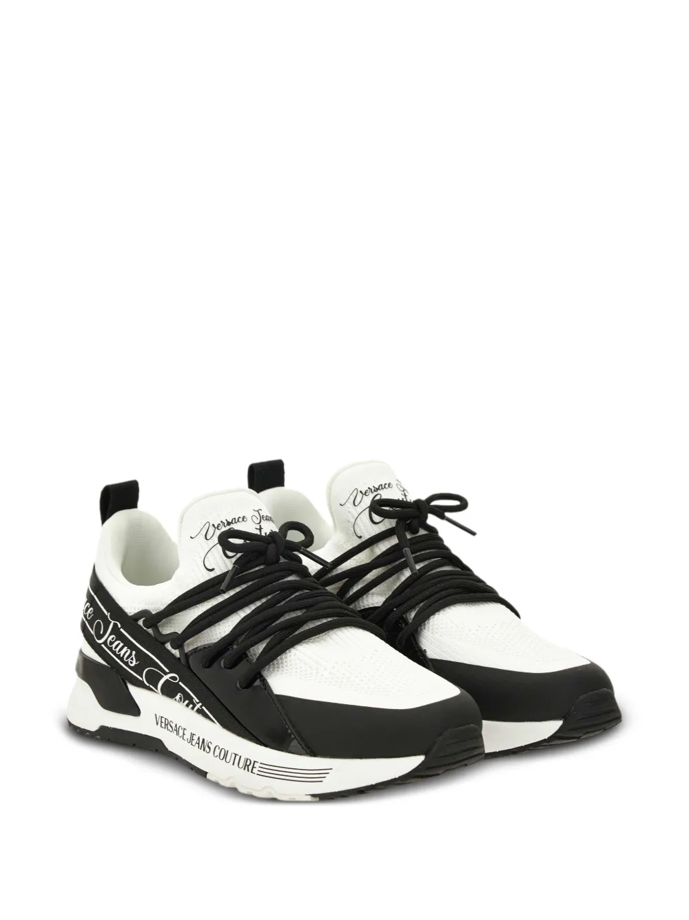 Versace Jeans Couture lace-up logo trainers White