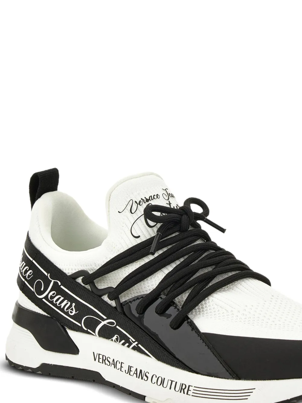 Versace Jeans Couture lace-up logo trainers White