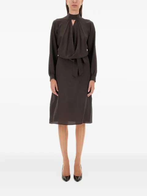 Kiton silk midi dress