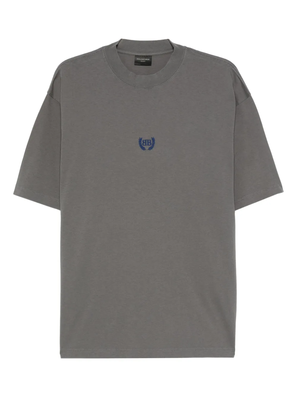 Balenciaga Katoenen T-shirt met geborduurd logo Grijs
