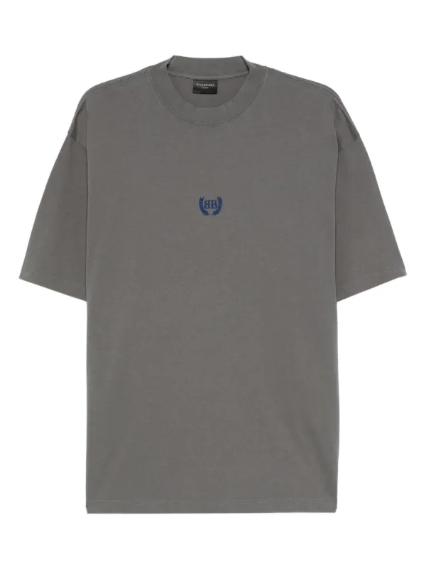 Tシャツ・カットソー BALENCIAGA GREY COTTON OVERSIZE T-SHIRT Oversized cotton jersey T-shirt in grey - Balenciaga | Mytheresa