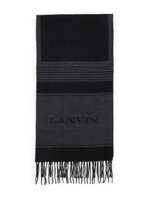 Lanvin striped fringed scarf