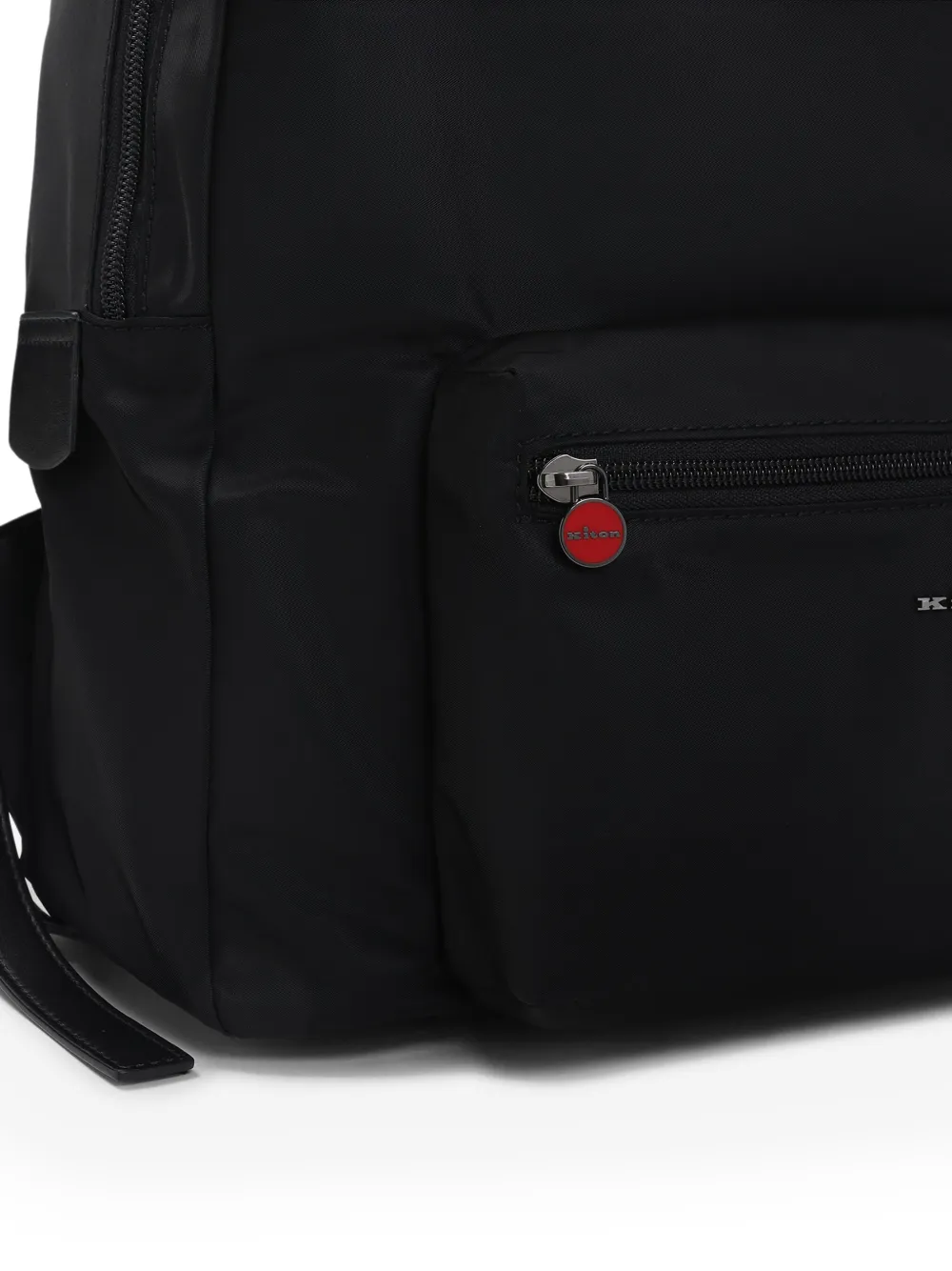 Kiton logo-lettering backpack Zwart