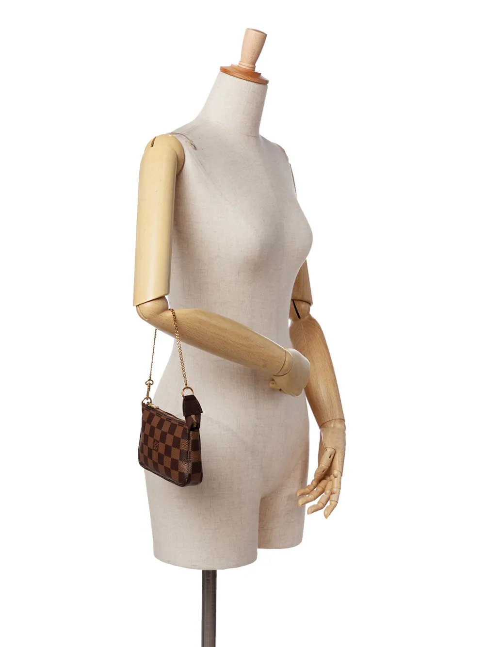 Louis Vuitton Pre-Owned 2019 Damier Ebene Mini Pochette Accessoires handbag | Pre-Owned | Image 2