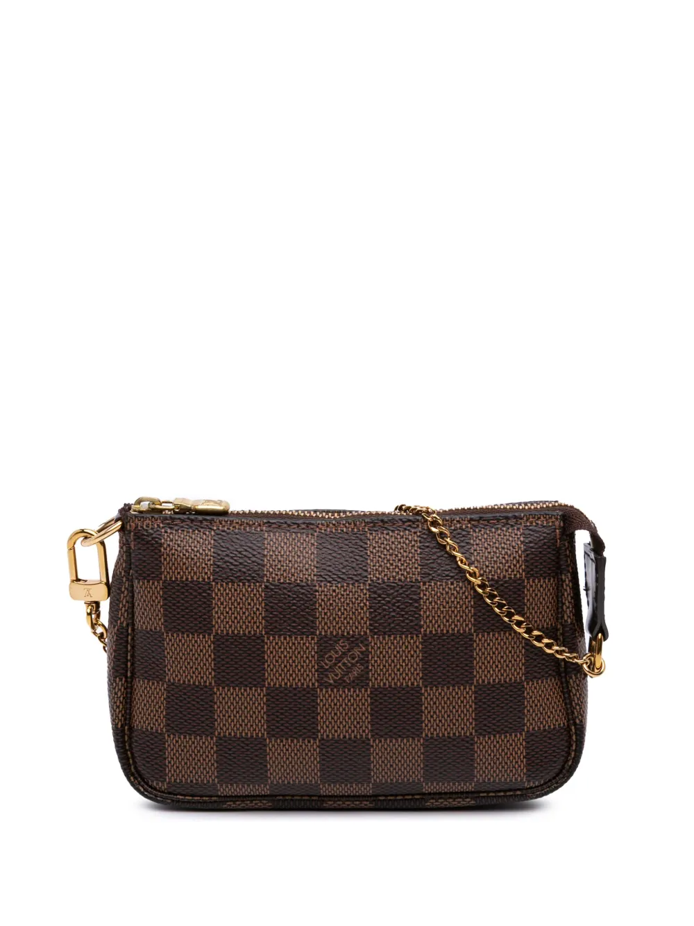 Louis Vuitton Pre-Owned 2019 ダミエ エベヌ ミニ ポシェット アクセソワール ハンドバッグ - ブラウン Louis Vuitton Pre-Owned 2019 ダミエ エベヌ ミニ ポシェット アクセソワール ハンドバッグ - ブラウン