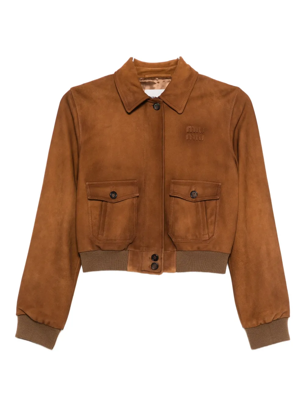Miu patch pocket copped jacket Bruin