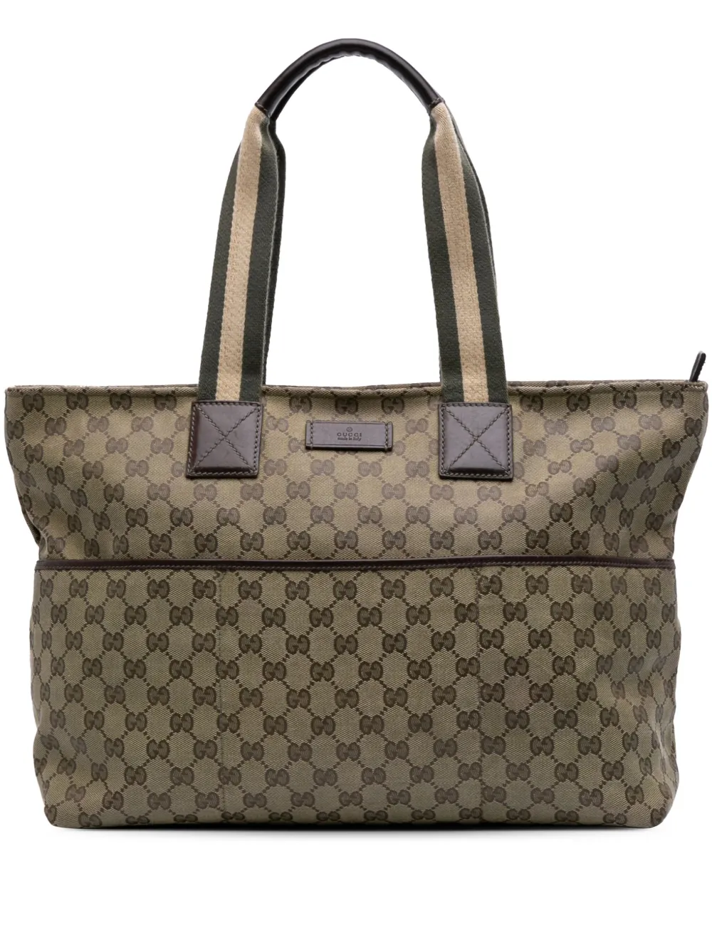 Gucci Pre-Owned 2016-2025 GGキャンバス ウェブ ハンドバッグ - ブラウン Gucci Pre-Owned 2016-2025 GGキャンバス ウェブ ハンドバッグ - ブラウン