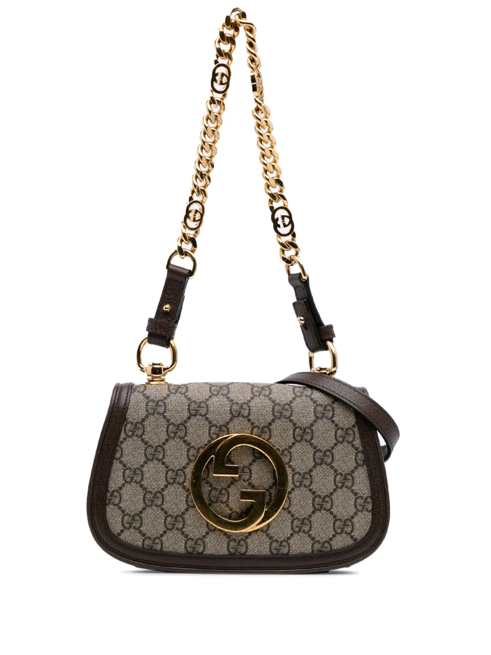 Gucci Pre-Owned 2016-2024 ミニ GGスプリーム ブロンディ サッチェルバッグ - ブラウン Gucci Pre-Owned 2016-2024 ミニ GGスプリーム ブロンディ サッチェルバッグ - ブラウン