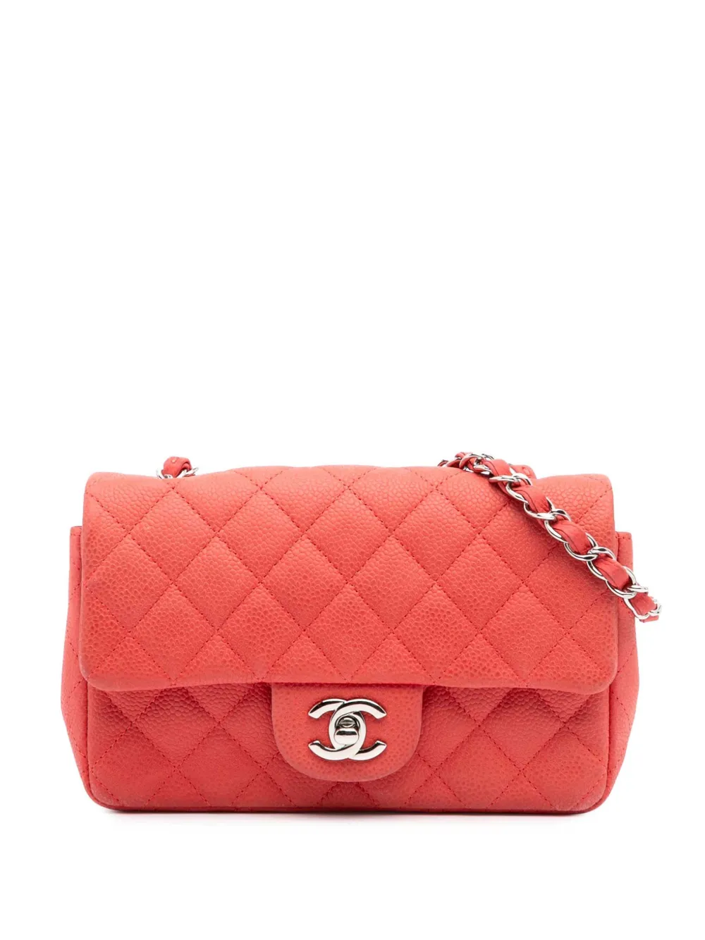 CHANEL Pre-Owned 2012-2013 ミニ レクタンギュラー クラシック キャビア シングルフラップ ショルダーバッグ - CHANEL Pre-Owned 2012-2013 ミニ レクタンギュラー クラシック キャビア シングルフラップ ショルダーバッグ -