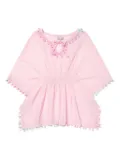 SELINIACTION KIDS pom-pom trim dress - Pink