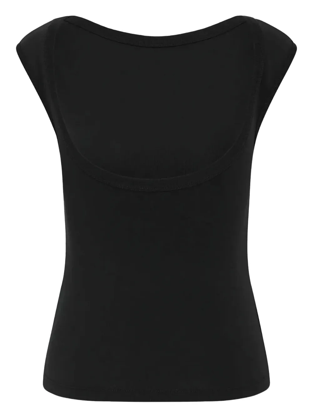 St. Agni boat-neck top Zwart