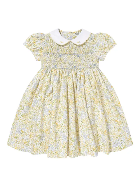 Sarah Louise floral-print smocked dress