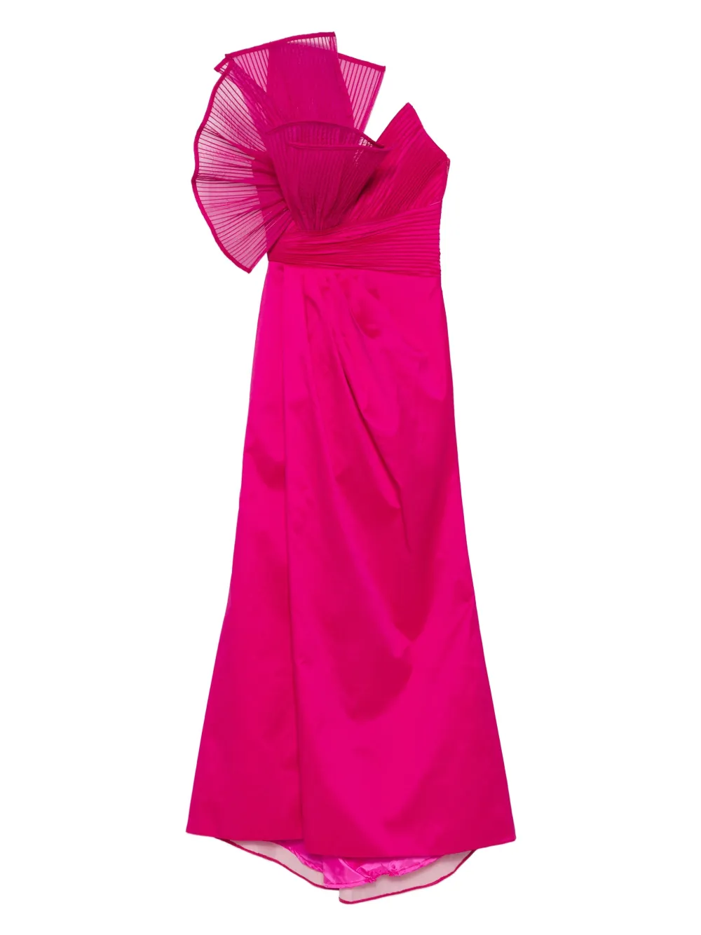 TARIK EDIZ pleated-detail maxi dress | Pink | Image 1