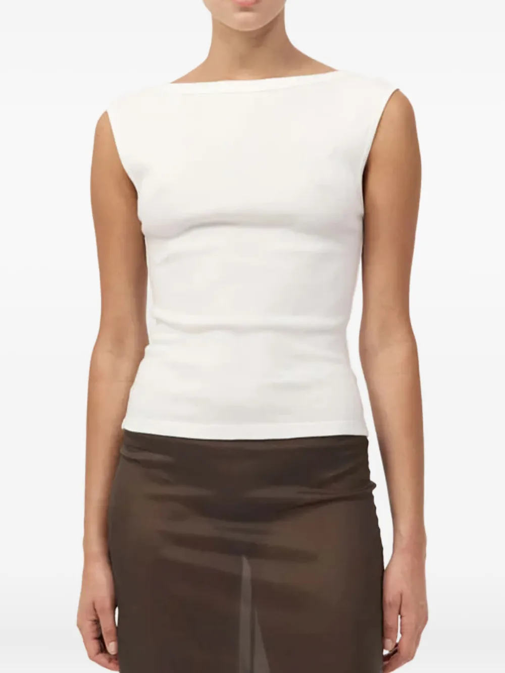 St. Agni scoop-back top Wit