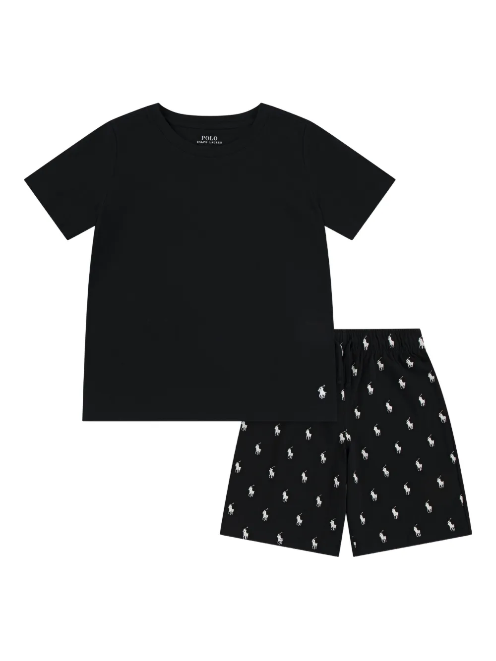 POLO RALPH LAUREN KIDS Pyjama met Polo Pony-print Zwart