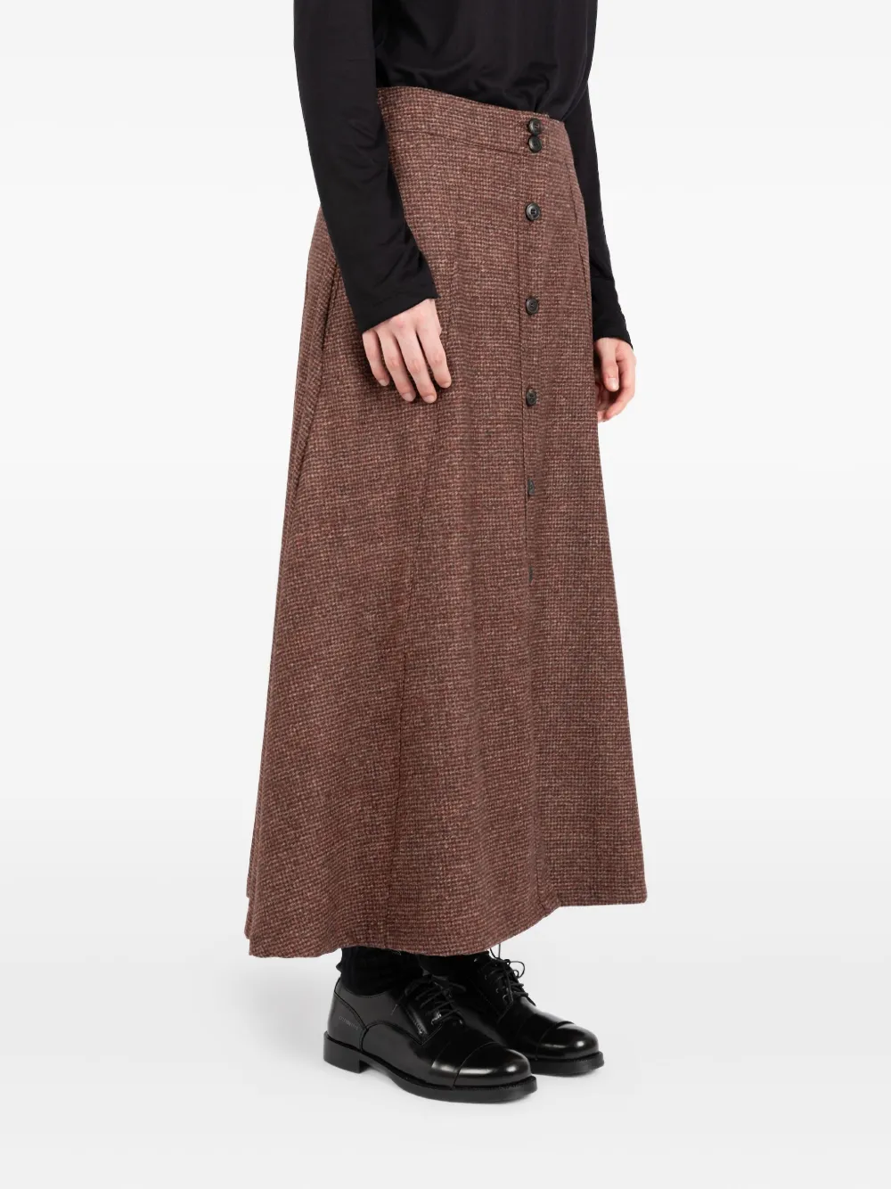 Société Anonyme Alex tweed midi skirt Bruin