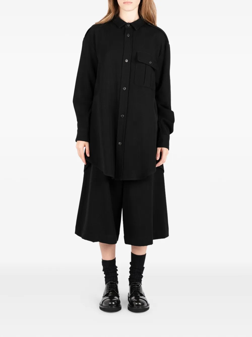 Société Anonyme button-fly tailored shorts Zwart