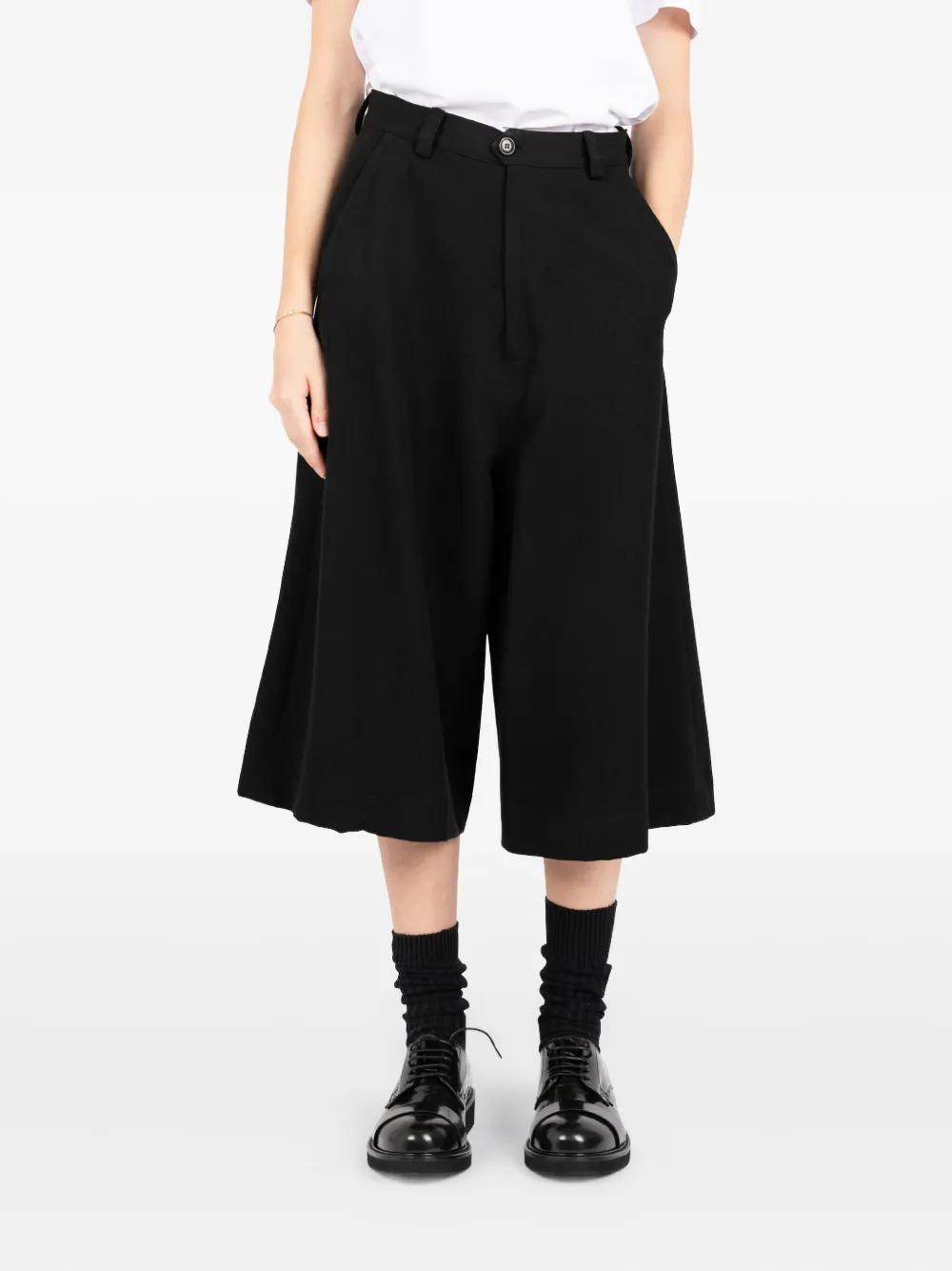 Société Anonyme button-fly tailored shorts Zwart