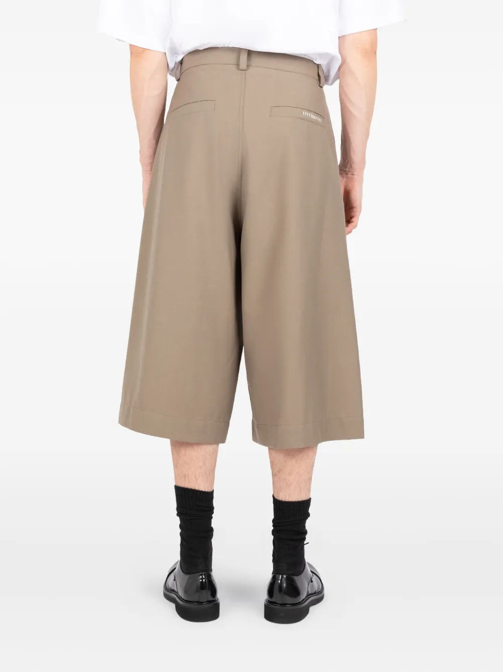 Société Anonyme belt-loops tailored shorts Beige