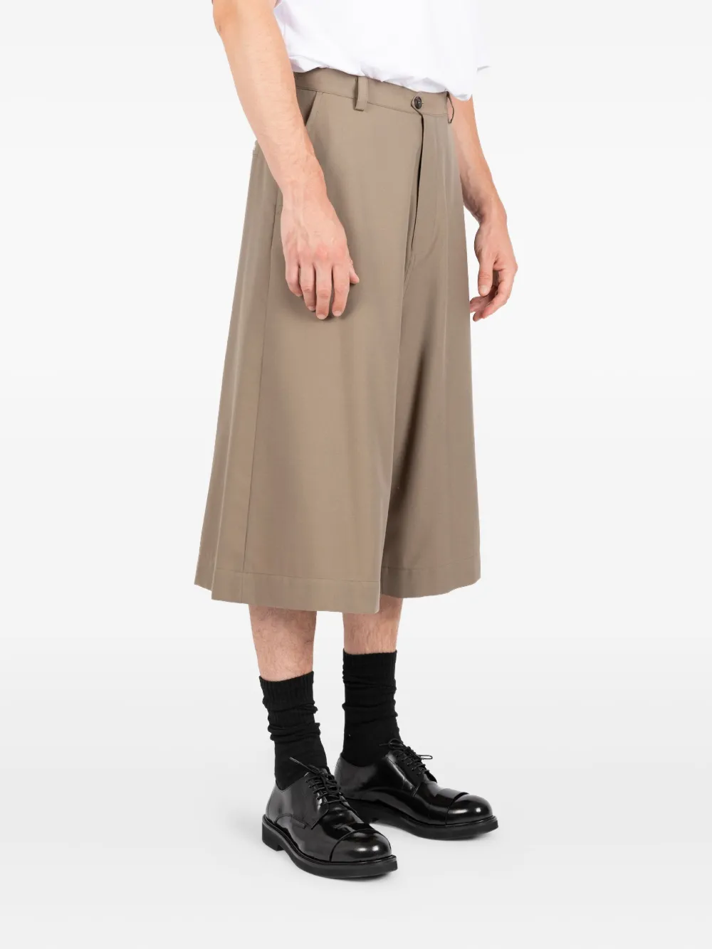 Société Anonyme belt-loops tailored shorts Beige
