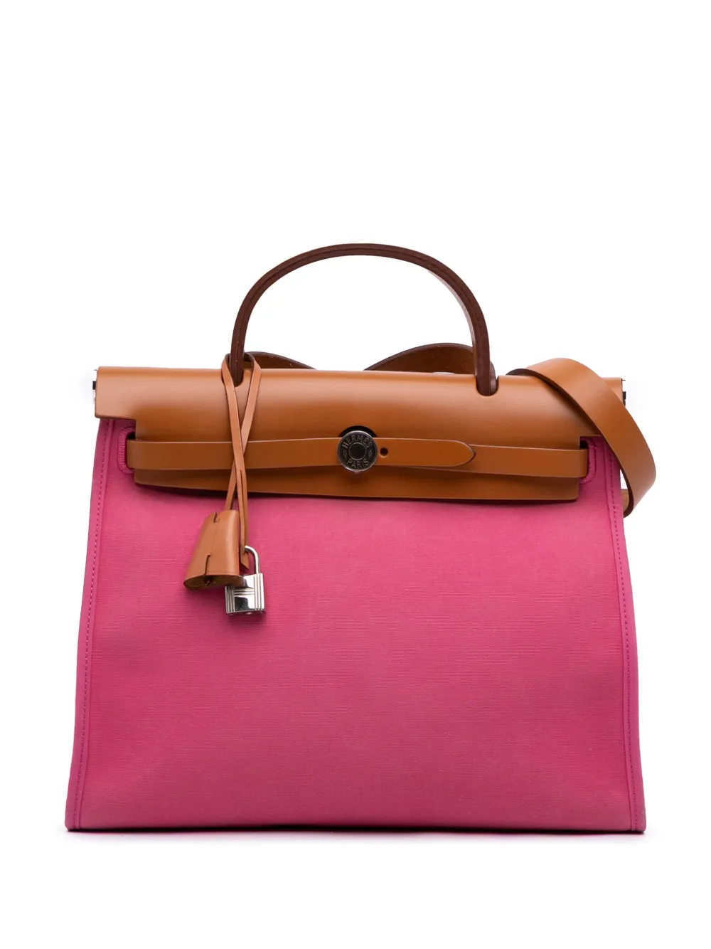 Hermès Pre-Owned 2012 トワル エールバッグ ジップ 31 サッチェルバッグ - ブラウン Hermès Pre-Owned 2012 トワル エールバッグ ジップ 31 サッチェルバッグ - ブラウン