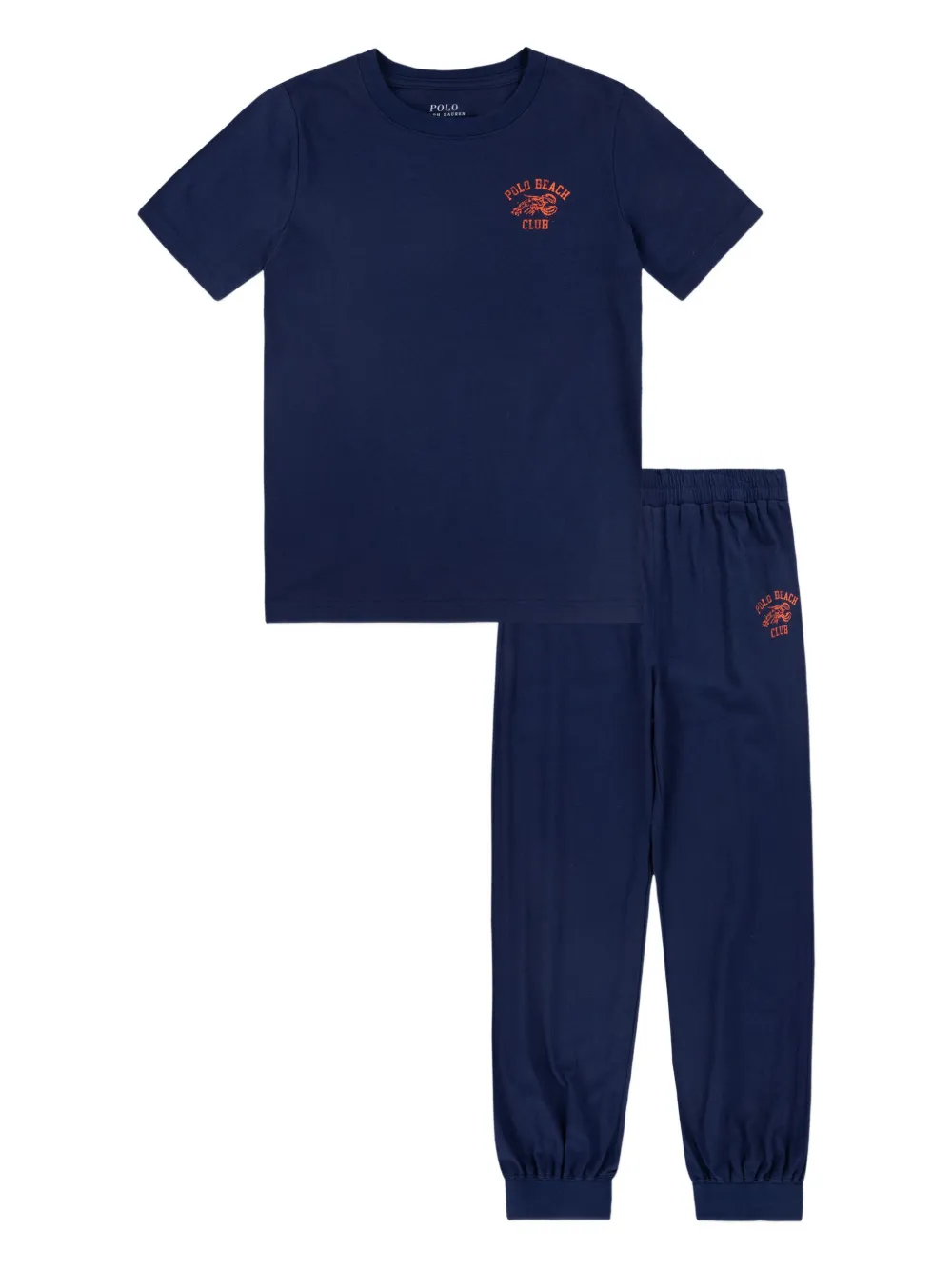 POLO RALPH LAUREN KIDS Pyjama met kreeftprint Blauw