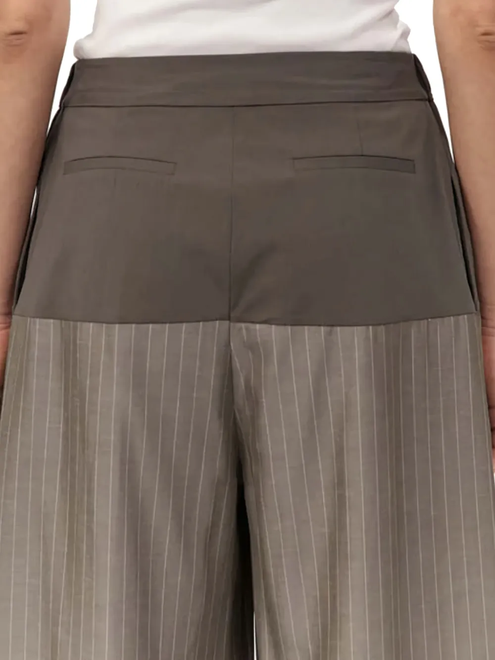 St. Agni striped-pattern trousers Groen