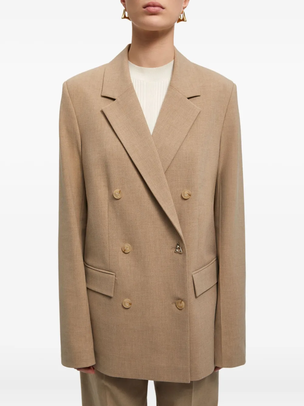 AERON Blazer met dubbele rij knopen Bruin