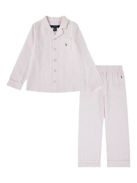 POLO RALPH LAUREN KIDS striped embroidered pajamas