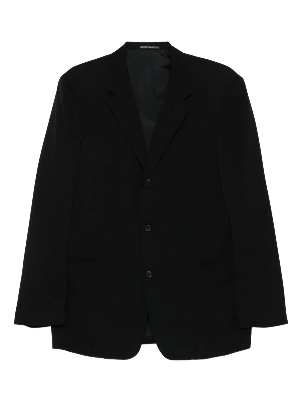Yohji Yamamoto Pre-Owned 1990s wool buttoned jacket | Black | Image 1