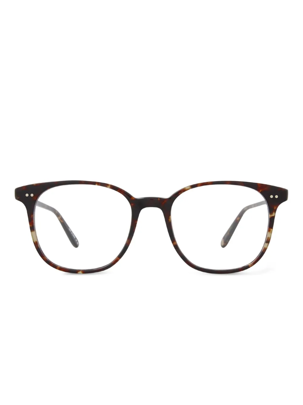 Garrett Leight Carrol bril met schildpadschild design Bruin