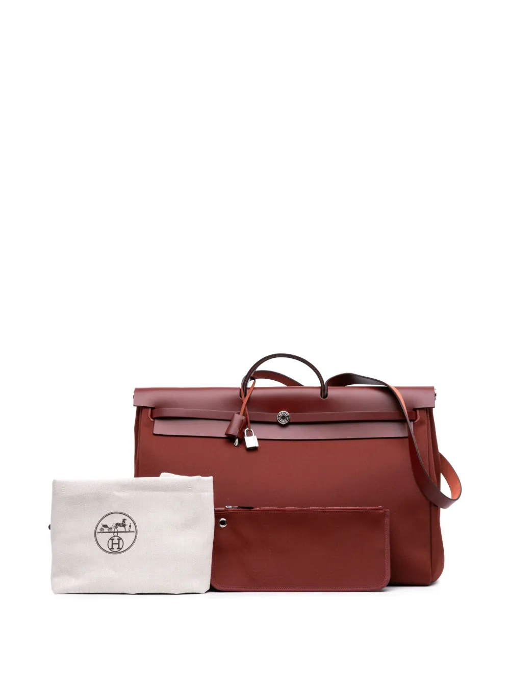 Hermès Pre-Owned 2020 Toile Militaire Vache Hunter Herbag Zip 31