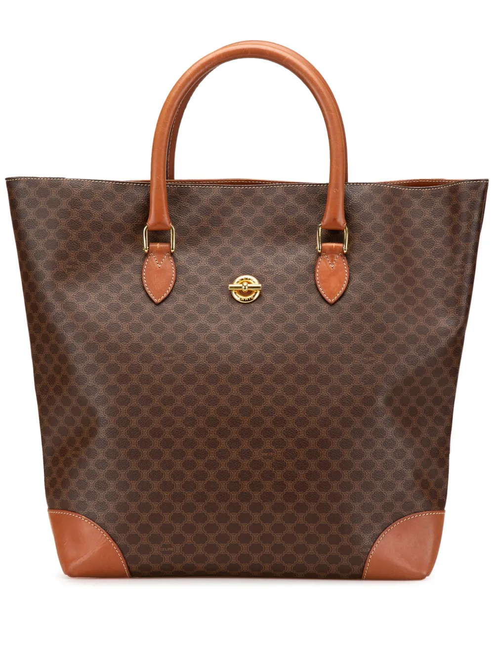 Céline Pre-Owned 2016 マカダム コーテッドキャンバス トートバッグ - ブラウン Céline Pre-Owned 2016 マカダム コーテッドキャンバス トートバッグ - ブラウン