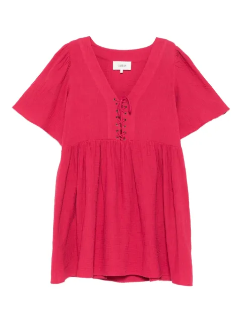 Ba&Sh Gardner lace-up mini dress