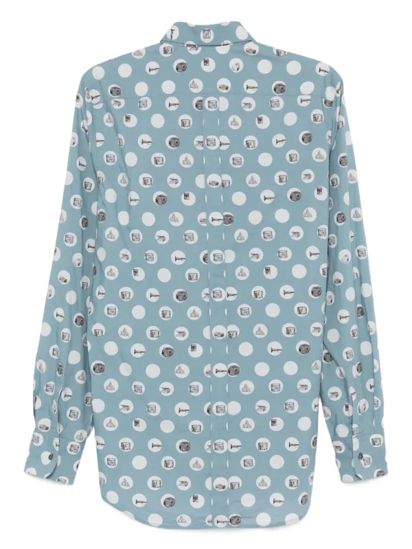 【DOLCE&GABBANA】2010s All-Pattern Shirt Dolce & Gabbana Pre-Owned 2010s polka-dot Shirt | Blue