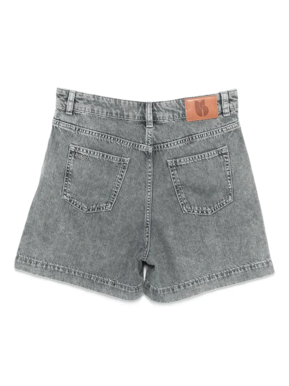 Ba&Sh Gilou geplooide denim shorts Grijs