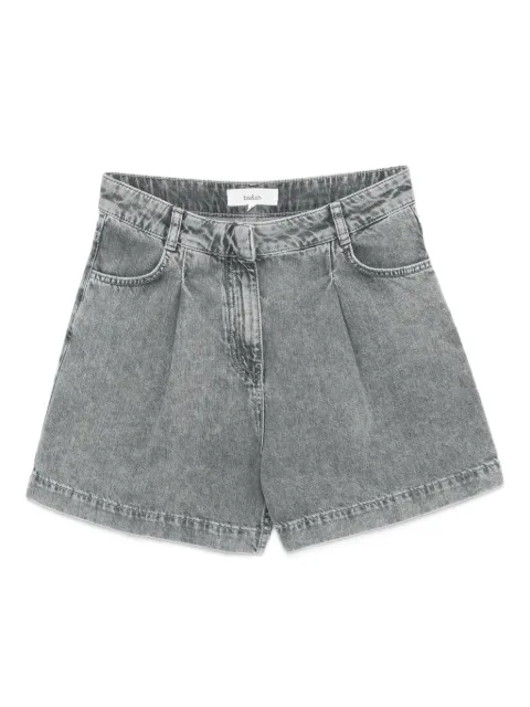 Ba&Sh Gilou pleated denim shorts